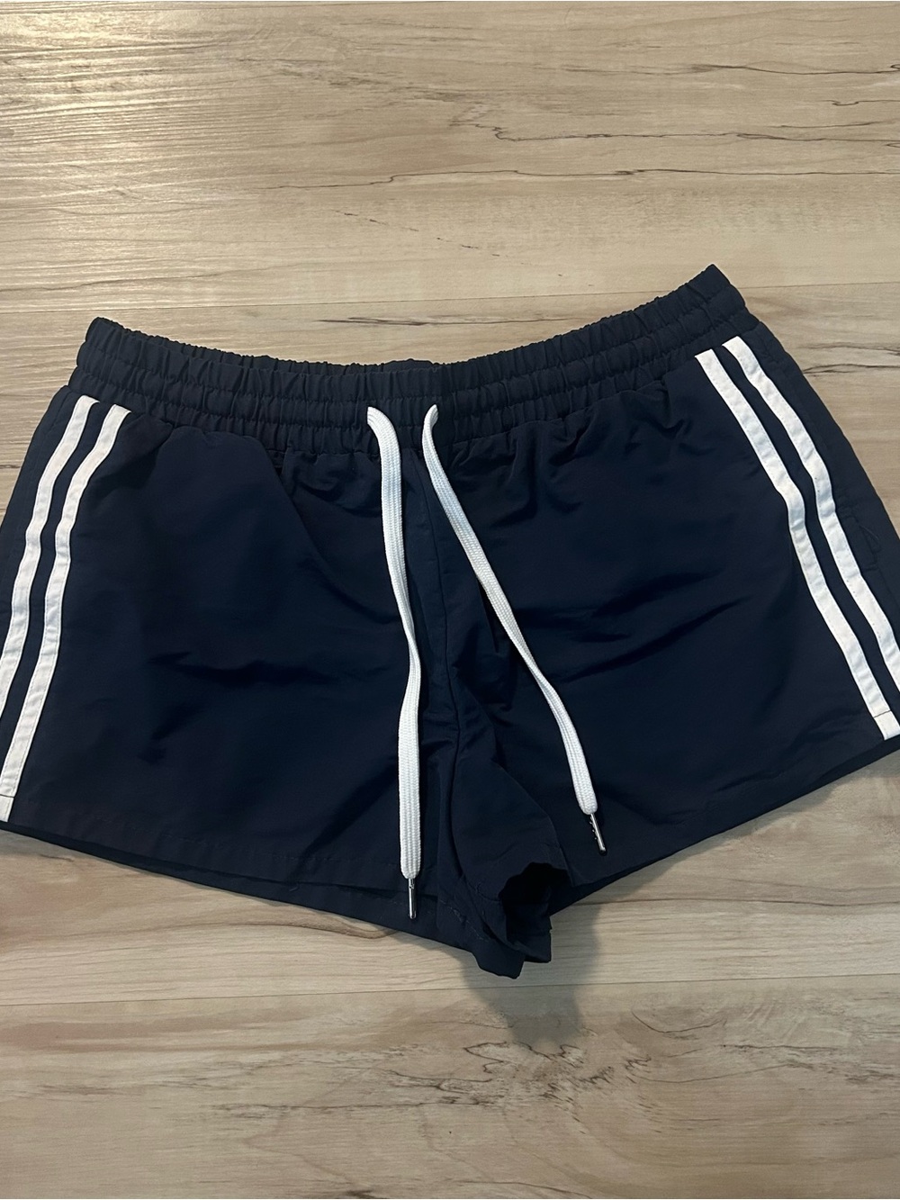 Lazy Sunday Navy Blue Track Athletic Shorts Size Medium